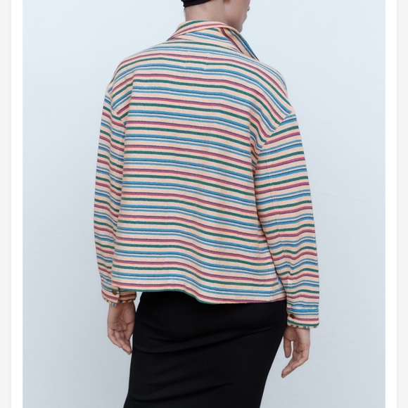 Zara Textured weaved open front jacket - Picture 10 of 16